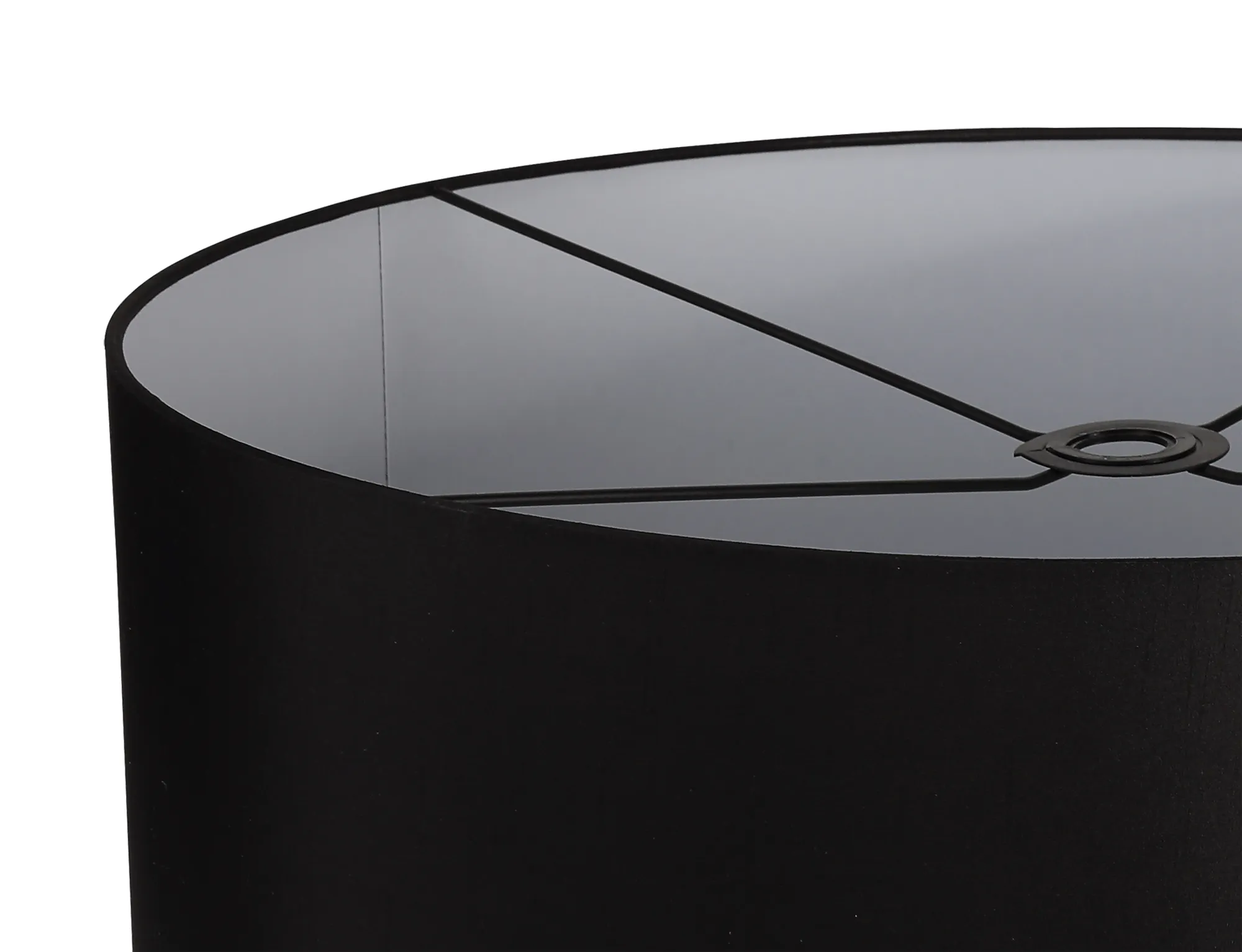 Baymont 60cm Flush 3 Light Black, Frosted Diffuser DK0604  Deco Baymont WH BL